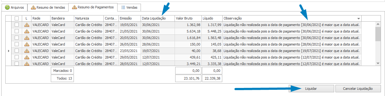 Conciliação Automática Finee PAY Cartão - Grupo Voalle